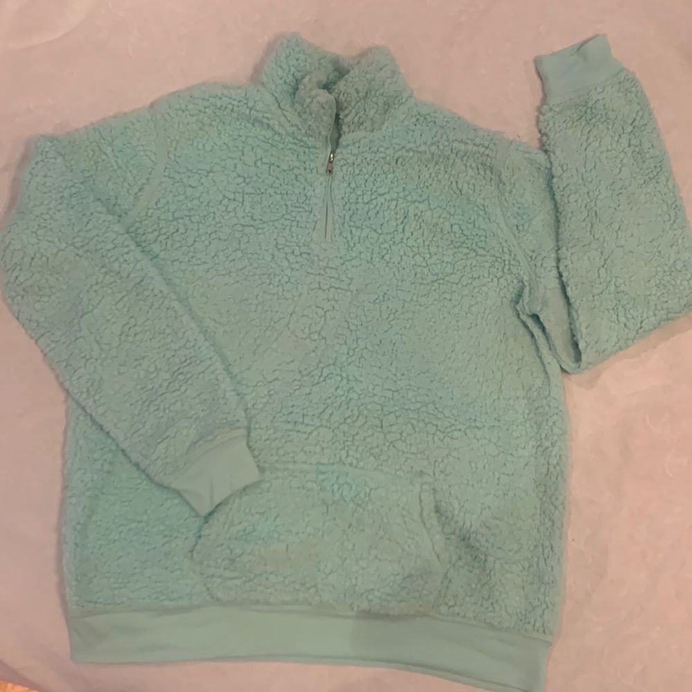 Sweater No Boundaries Junior’s Size XL Sherpa Fleece Pullover Turtleneck Zip